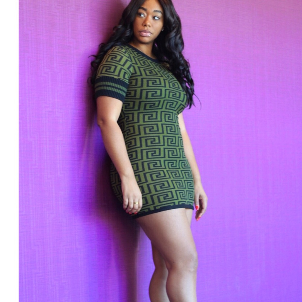 Maze print dress